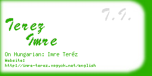 terez imre business card