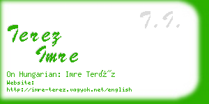 terez imre business card